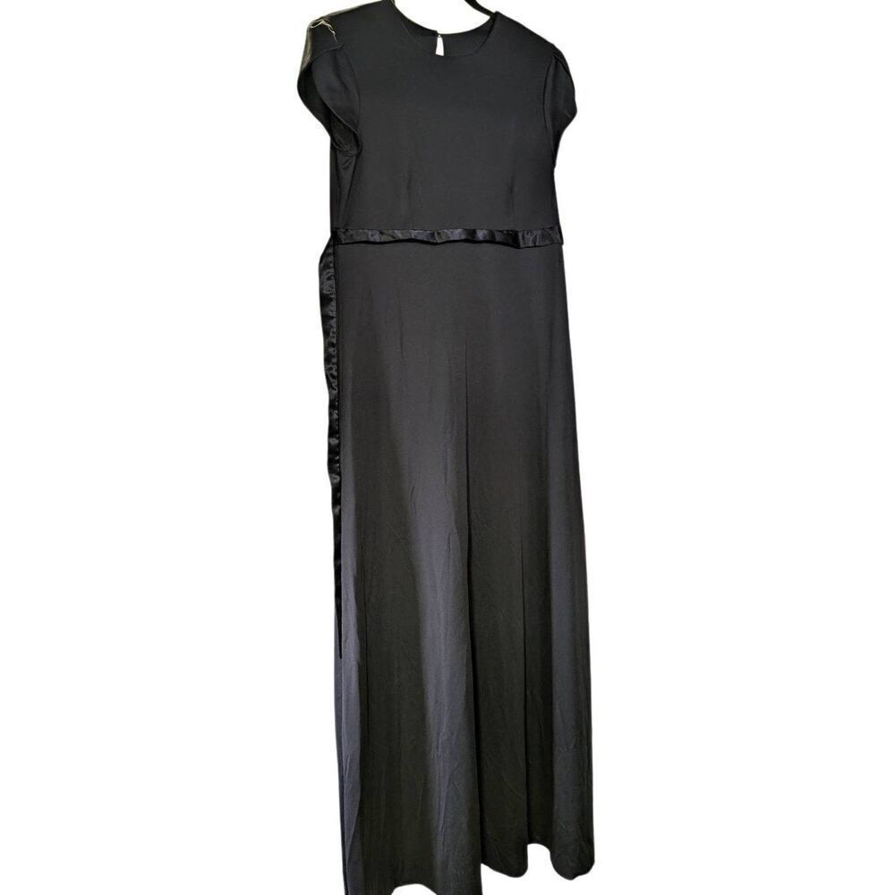Formal Fashions Empire Waist Dress with Princess Lines Featuring a Jewel Necklin